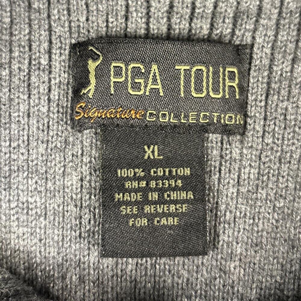 Full Zip Comfy Preppy PGA Tour Signature Collection Golf 100% Cotton Mens - Picture 3 of 5